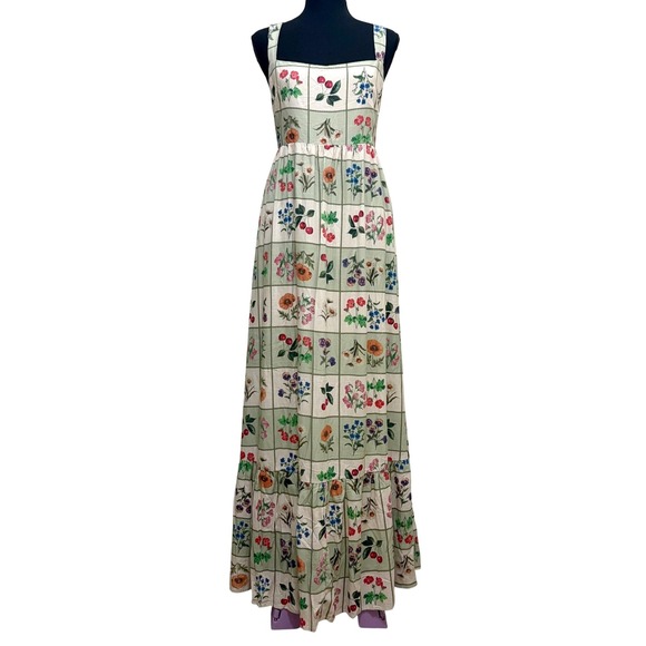 Petal + Pup Dresses & Skirts - NEW Petal + Pup Flower Market Maxi Dress M Linen Blend Cottage Country Garden